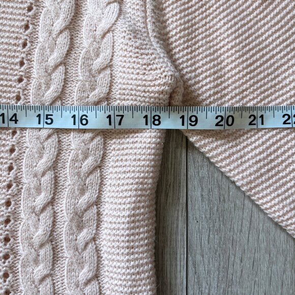 Half Zip Light Pink Sweater Womens Medium Preppy Old Money Coastal Grandma - Picture 5 of 12